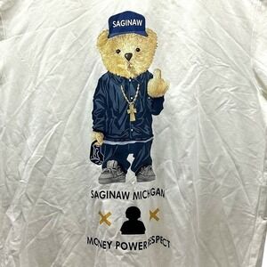 SAGINAW MICHGAN Mens Teddy Bear‎ T-Shirt Size 4X